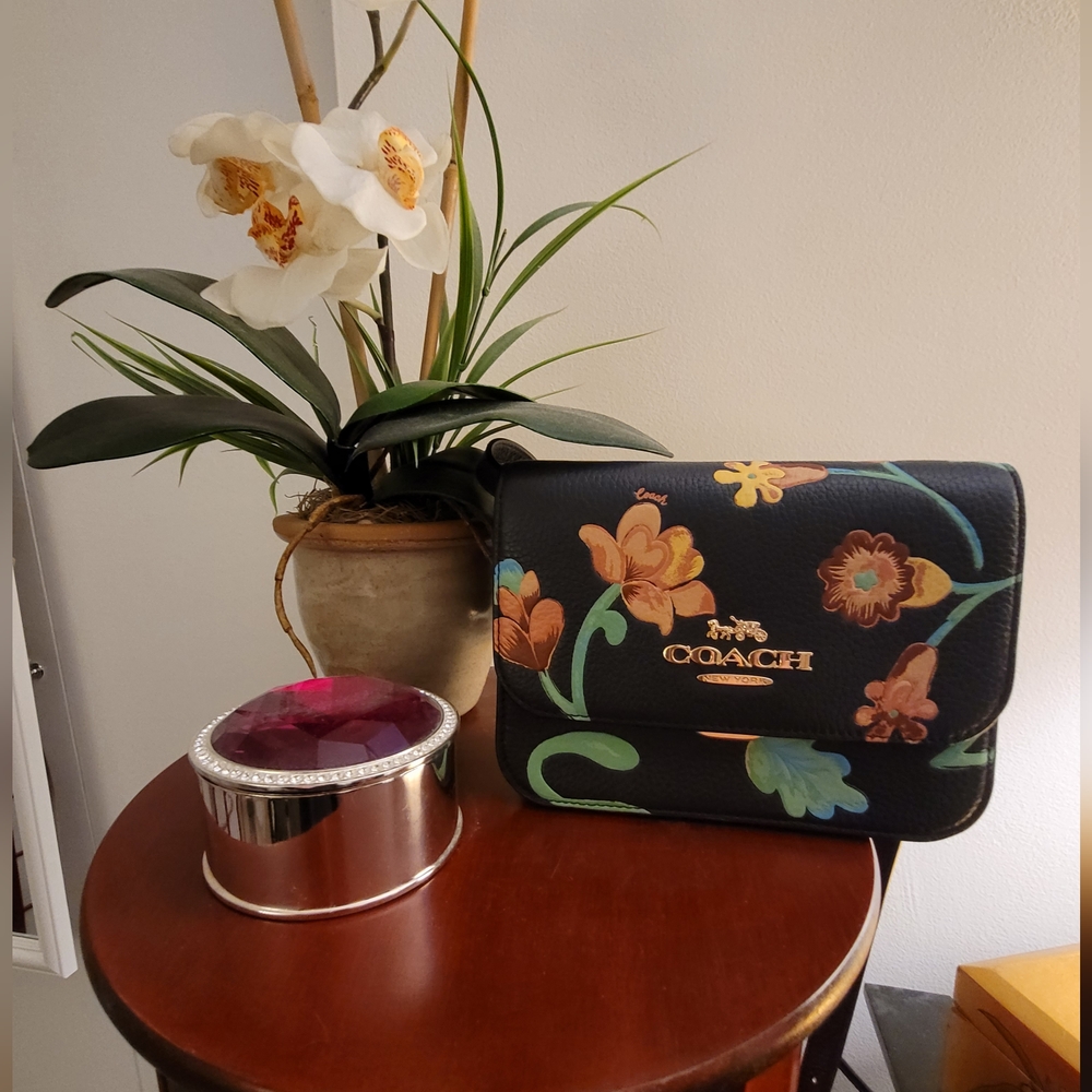 Coach bag with flowers
